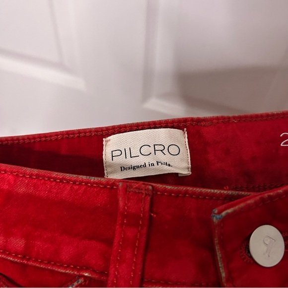 Anthropologie Pilcro The Annie Flocked High-Rise Straight-Leg Jeans - Picture 8 of 16